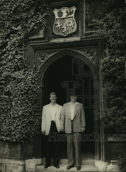1950 Press Photo Felix De la Houssage and Alex P. Mernone of New Orleans