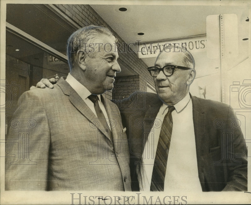 Load image into Gallery viewer, 1967 Press Photo Senator Sylvan Friedman and Easton Ducote, Sergeant at Arms.
