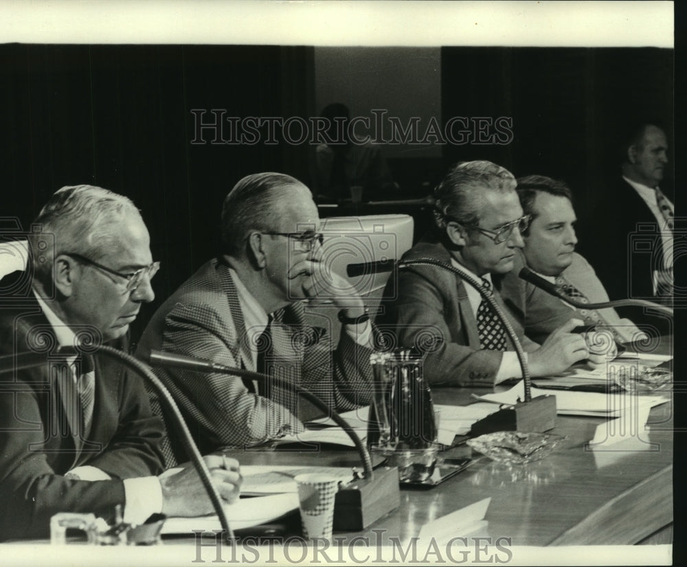  Press Photo Thomas J. Donelon with other members of the Council at a hearing- Historic Images