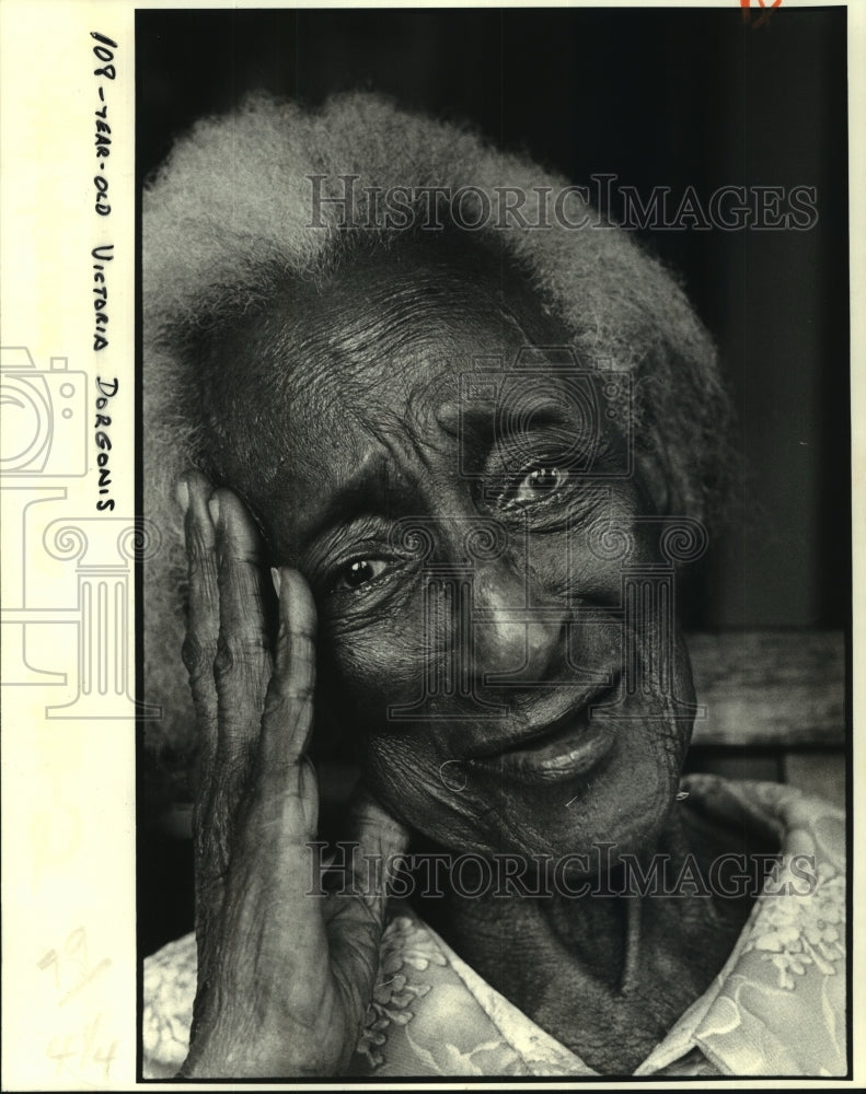 1982 Press Photo Victoria Dorgonois Happy to Celebrate Her 108th Birthday- Historic Images