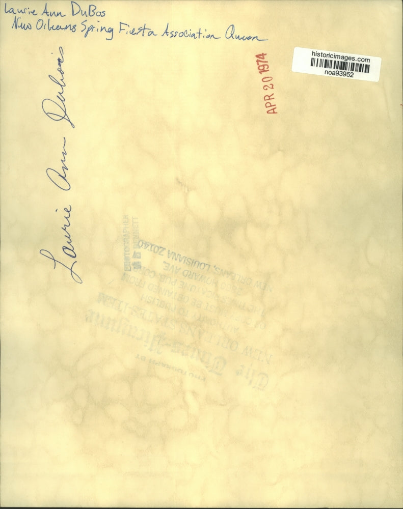 1974 Press Photo Laurie Ann DuBos, Spring Fiesta Queen crowned - noa93952