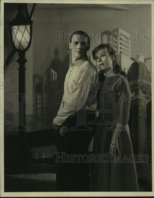 1960 Press Photo New Orleans born Kay Doubleday & Bill Heyer star in play.- Historic Images
