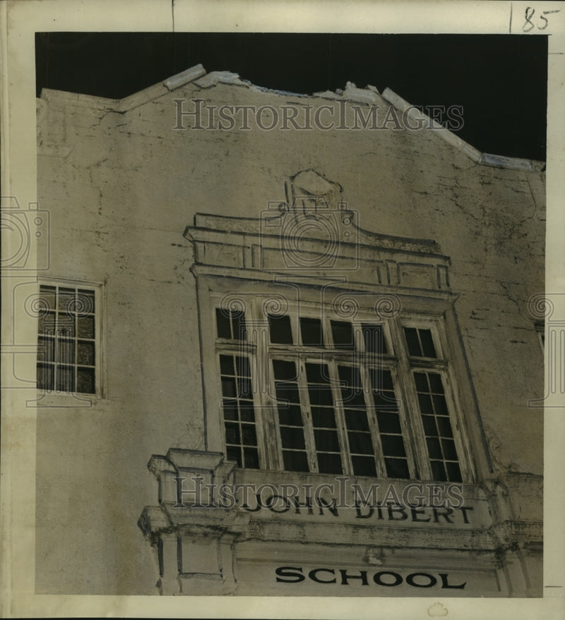 Load image into Gallery viewer, 1953 Press Photo View of the John Dibert School struck by lightning.
