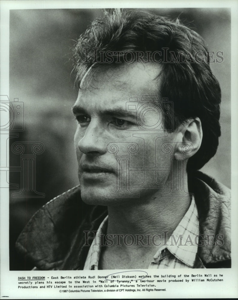 1988 Press Photo Neil Dickson stars in &quot;Wall of Tyranny,&quot; Columbia Pictures- Historic Images