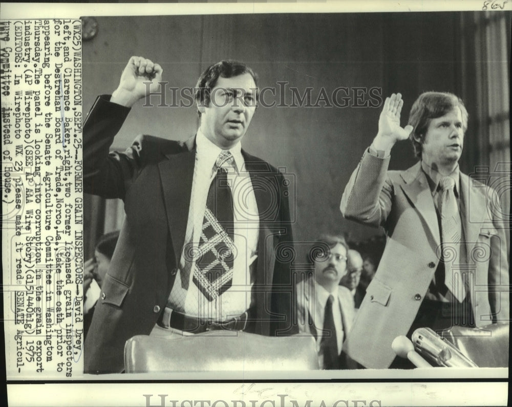 1975 Press Photo Grain Inspectors Before Senate Agriculture Committee- Historic Images