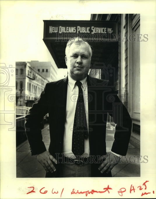  Press Photo Bobby Dupont, leader in drive to municipalize NOPSI- Historic Images