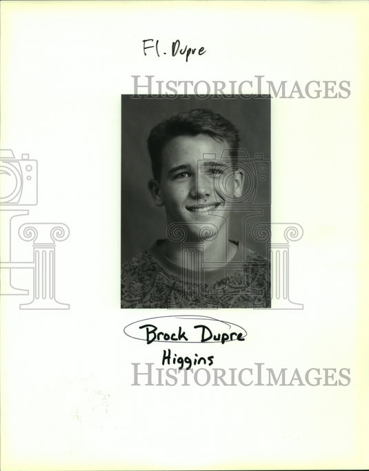 Press Photo Brock Dupre, Higgins High School Student - noa95615