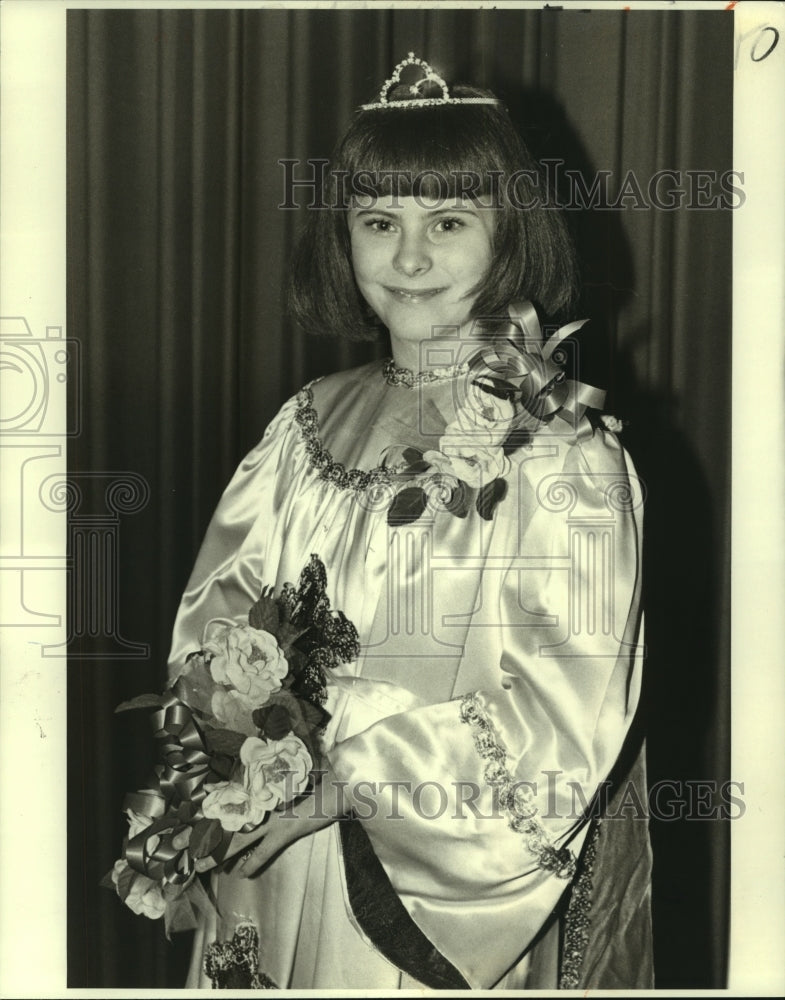 1980 Press Photo Tanya Durand, has been designated &quot;Little Queen.&quot;- Historic Images