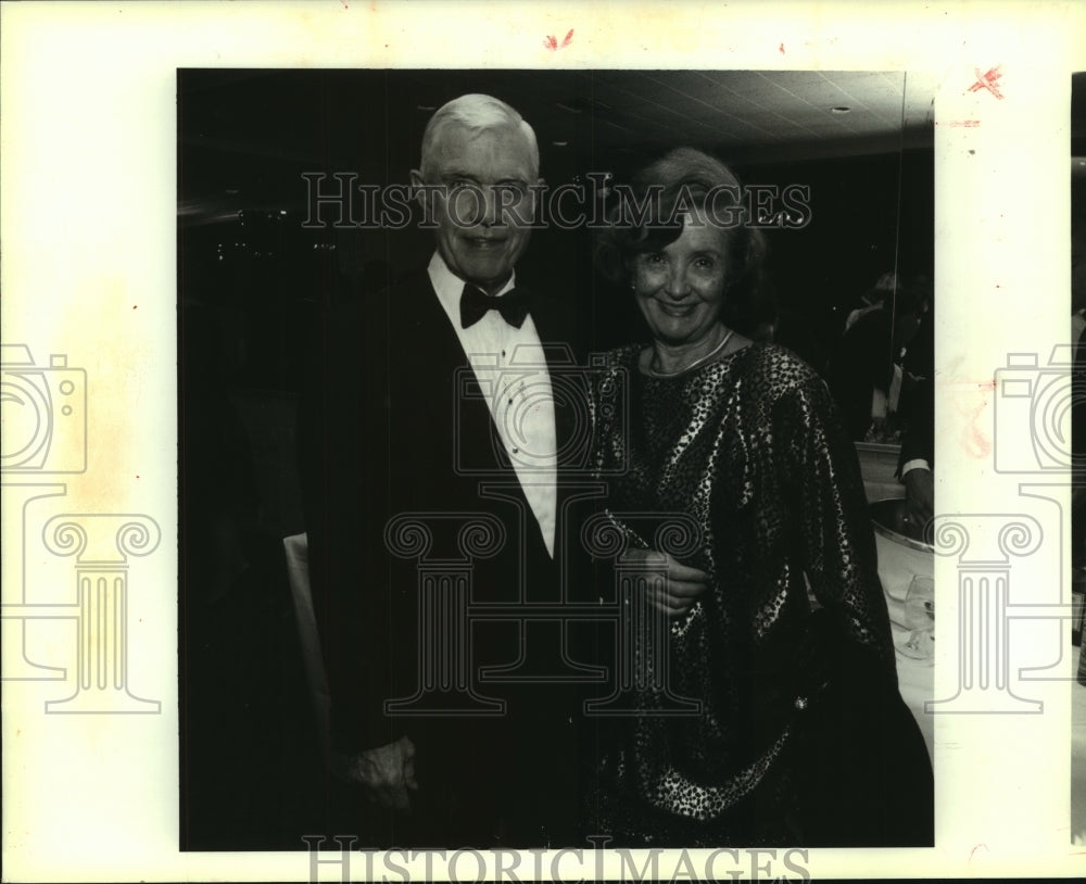 1991 Press Photo Clayton and Barbara Edison at the opera- Historic Images