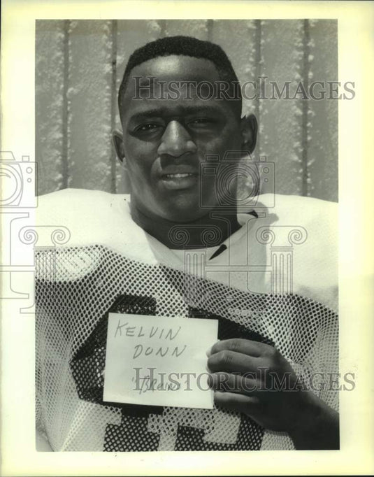 1989 Press Photo Football player Kevin Dunn of Bonnabel Bruins - noa96515- Historic Images