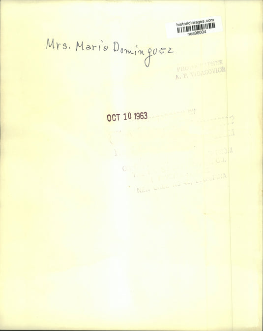 1963 Press Photo Mrs. Mario Dominguez attending a luncheon party - noa98004