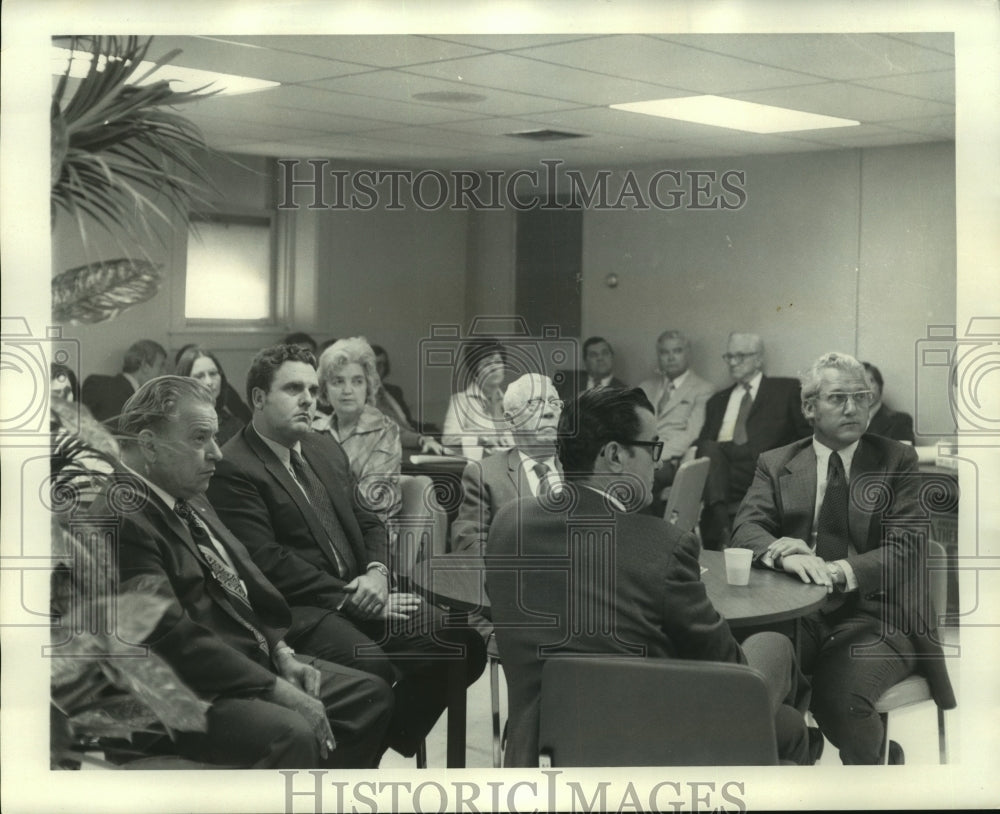 1973 Press Photo Judge Matt Braniff, Sheriff Louis Heyde, Mayor Moon Landrieu