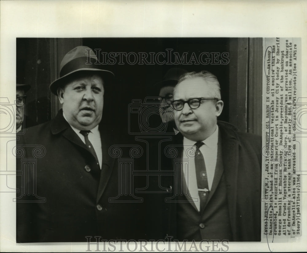 1964 Press Photo Anthony DeAngelis charged with defrauding a storage tank firm.- Historic Images