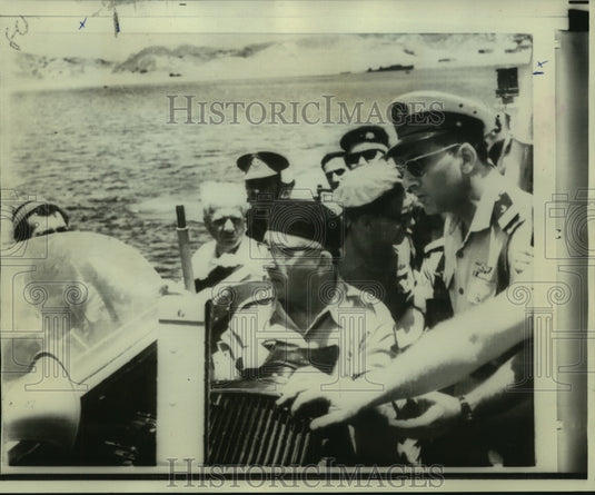  Press Photo Levi Eshkol & Shlomo Erel patrol the Strait of Tiran- Historic Images