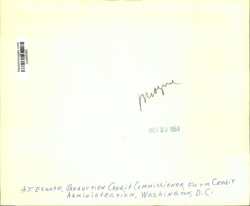 Load image into Gallery viewer, 1953 Press Photo A.T. Estate, Farm Credit Administration, Washington, D.C.
