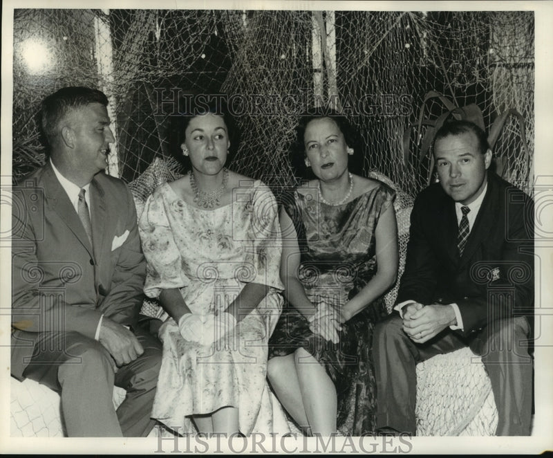 Load image into Gallery viewer, 1961 Press Photo Mr. &amp; Mrs. Louis Koerner &amp; Mr. &amp; Mrs. Charles Eshleman Jr.
