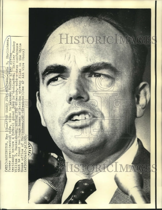 1973 Press Photo Ex-presidential aide John Ehrlichma testifies in Washington- Historic Images