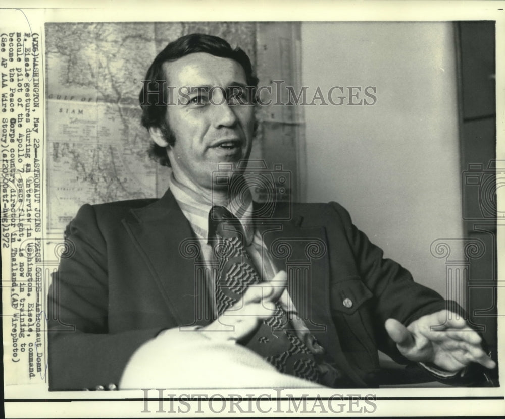 1972 Press Photo Apollo 7 Astronaut Donn F. Eisele at Washington Interview