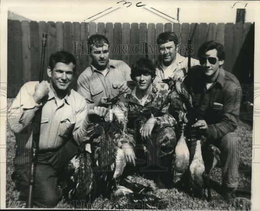 1969 Press Photo New Orleans Duck Hutners with Two day Limits of Duck in Hunt- Historic Images