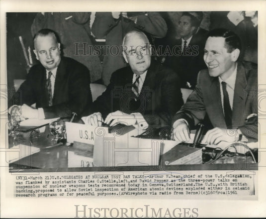 1961 Press Photo Arthur H. Dean, United States Delegation Member in Geneva- Historic Images