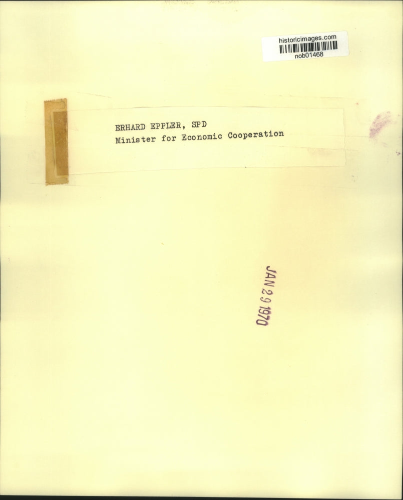 1970 Press Photo Erhard Eppler, SPD Minister for Economic Cooperation