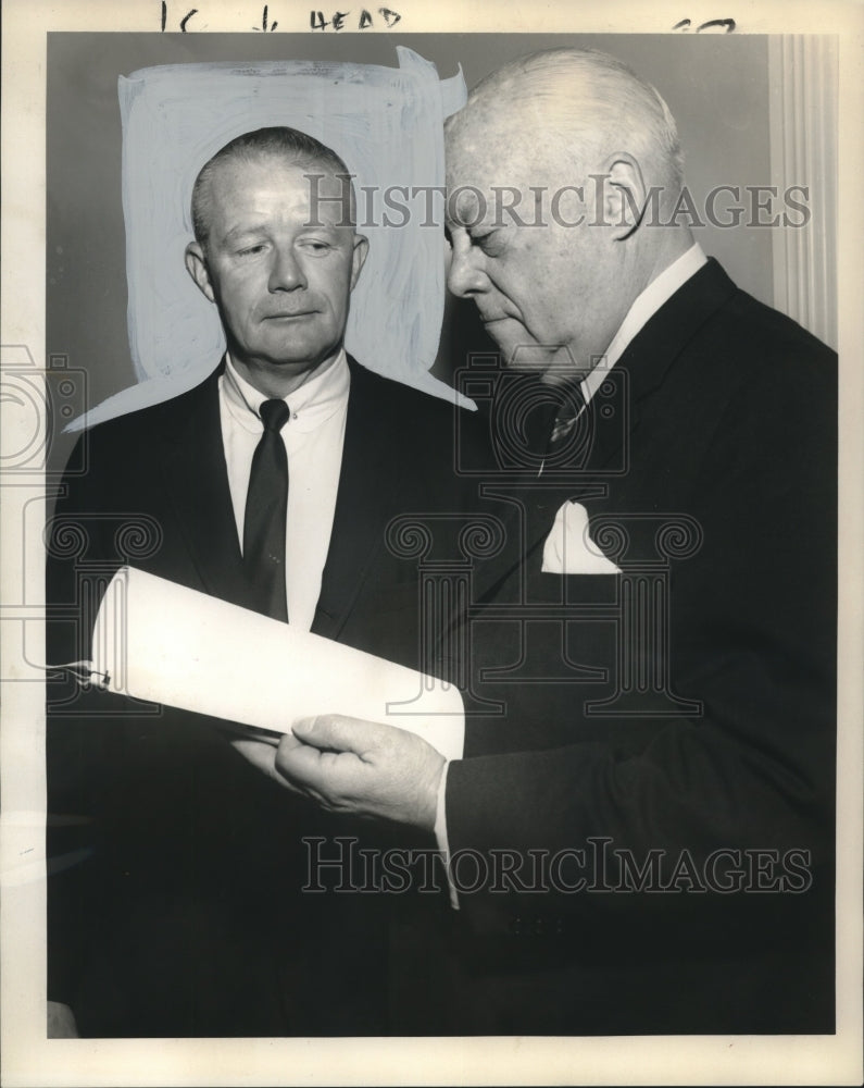 Load image into Gallery viewer, 1966 Press Photo Lewis W. Dymond, president &amp; chairman of Frontier Airlines
