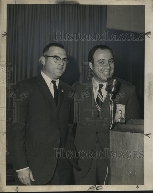1969 Press Photo Councilman-at-large candidate Ralph Dwyer and Guy Wootan