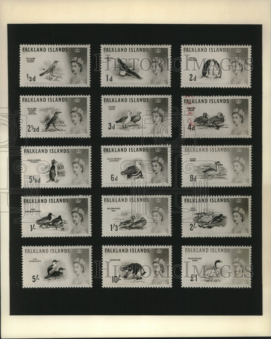 1960 Press Photo Falkland Island Stamps - nob01825