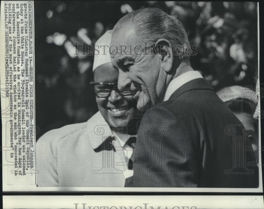 1968 Press Photo President Johnson greets Prime Minister of Somali Republic.