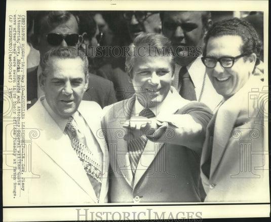 1972 Press Photo Lt. Gov. Fitzmorris, Gov. Edwards & Atty. Gen. William Guste- Historic Images