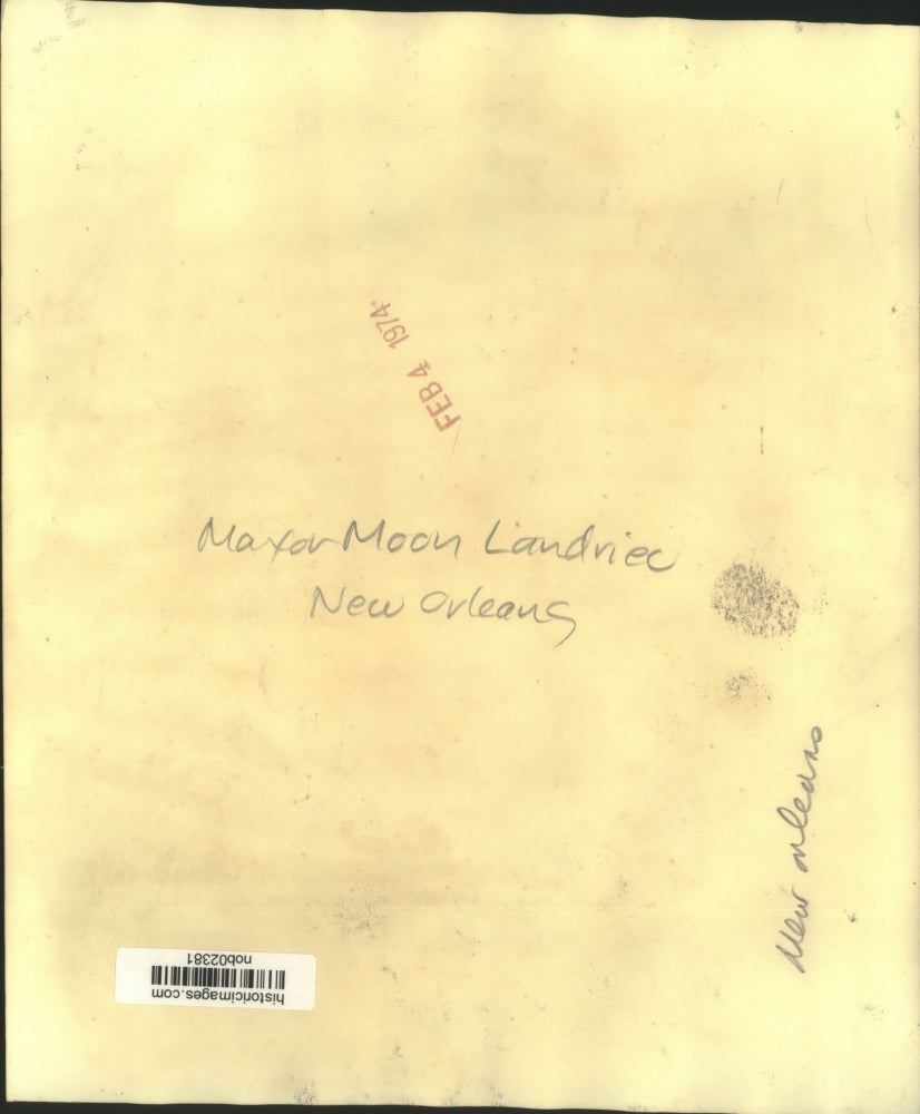 1974 Press Photo New Orleans Mayor Moon Landrieu with Vice President Gerald Ford