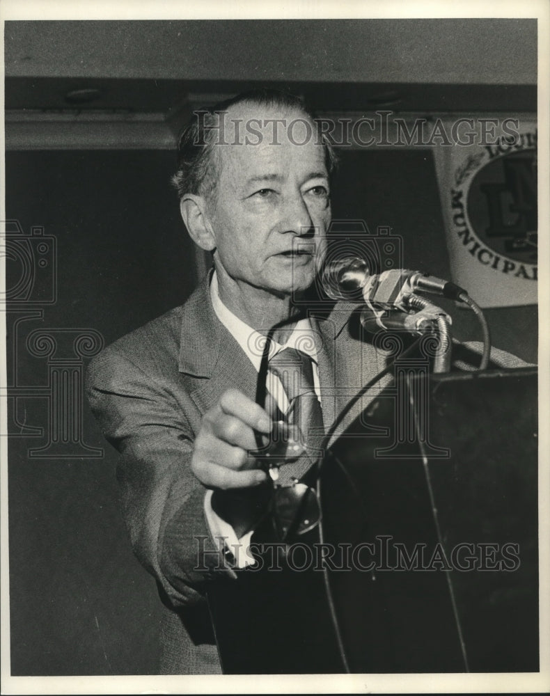 1972 Press Photo Former Mayor of Shreveport Clyde Fant at Association Meeting- Historic Images