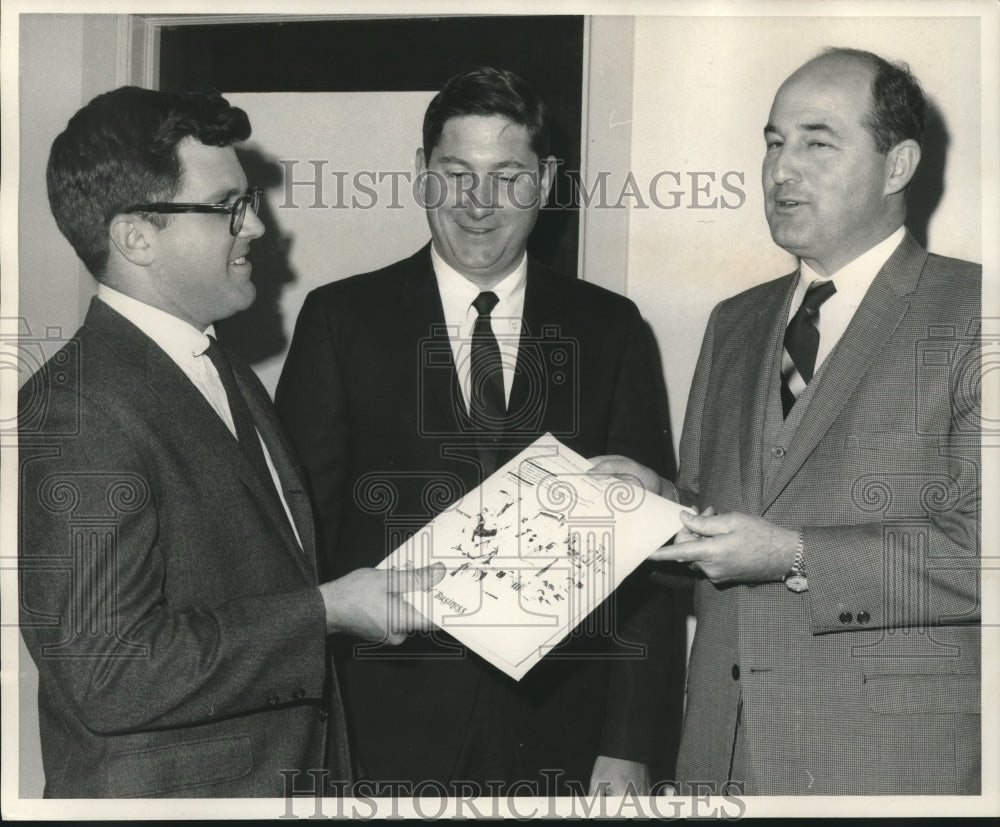 1968 Press Photo Harry R. Kellehr, Jr., D. Blair Favrot & Roy J. Mossy