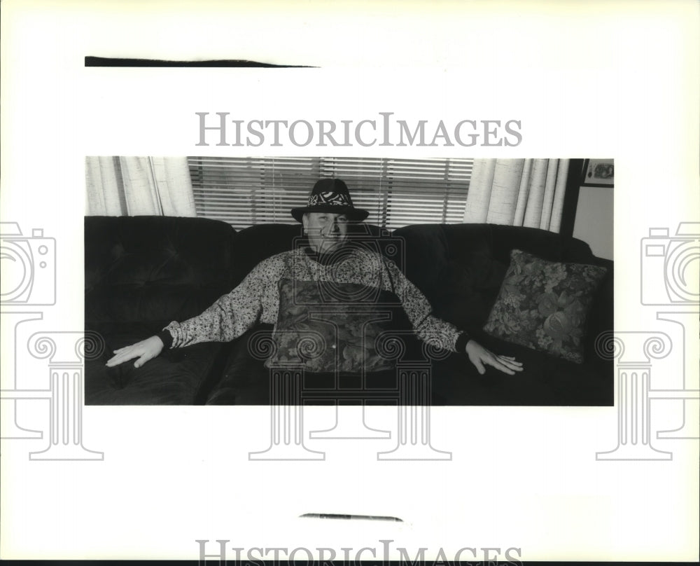 1991 Press Photo Musician Jimmy Elledge is at Larry&#39;s in Terry Town- Historic Images