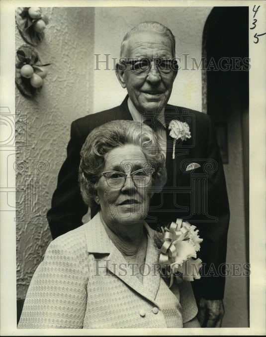 1971 Press Photo Mr. & Mrs. A C. Ferran celebrate their 50th wedding anniversary- Historic Images