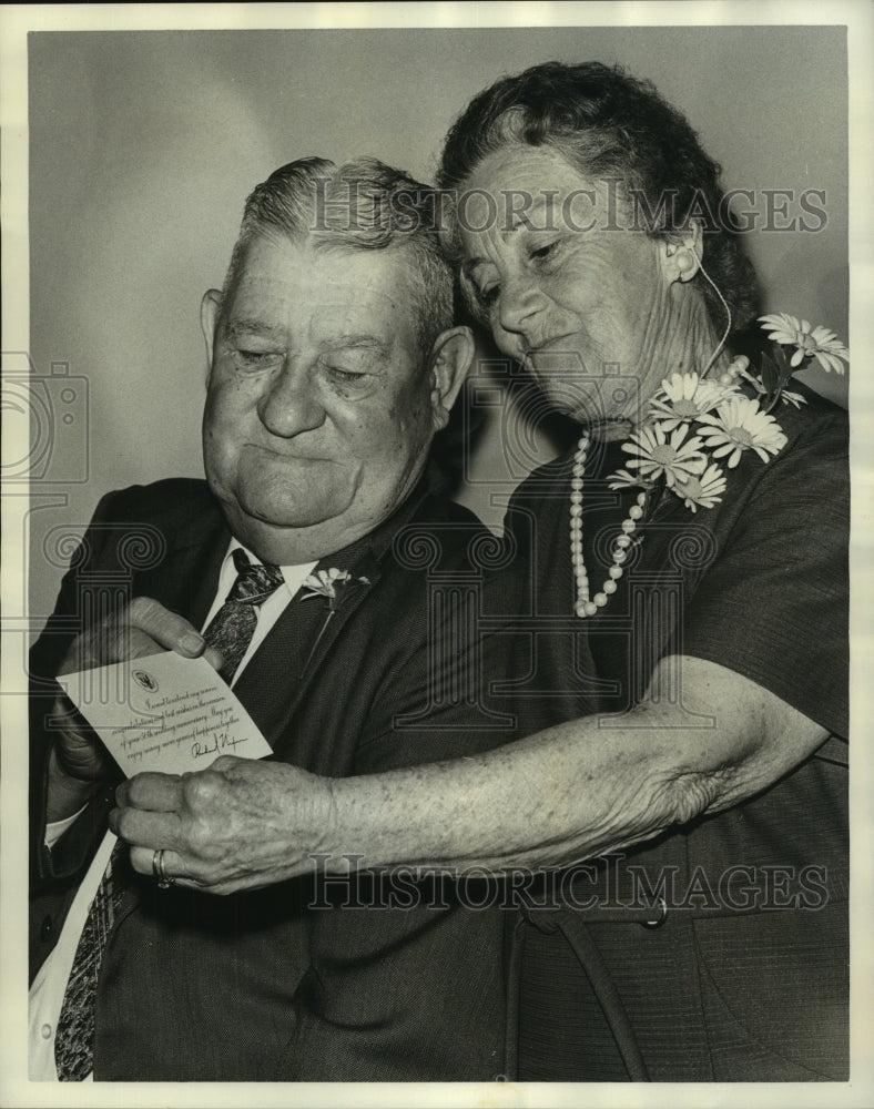 1974 Press Photo Mr. &amp; Mrs. Lawrence Ferran celebrate 50th wedding anniversary- Historic Images