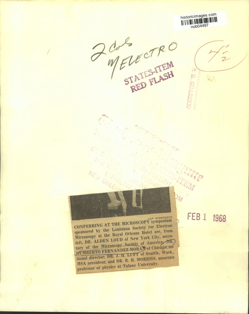 1968 Press Photo Microscopy symposium, Louisiana Society Members - nob04497