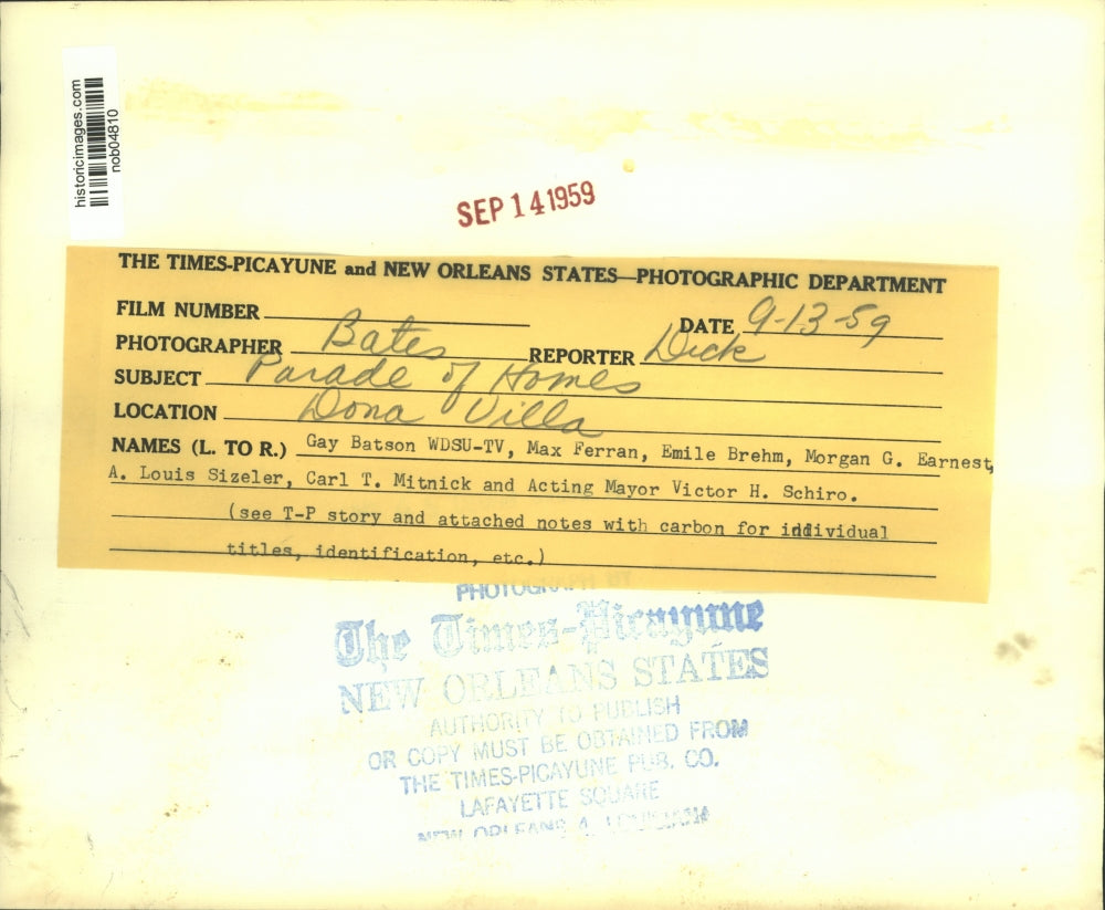 1959 Press Photo Participants during Parade of Homes at Dona Villa - nob04810