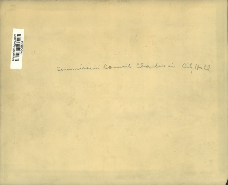 Load image into Gallery viewer, Press Photo Commission Council Chambers in City Hall. - nob05564
