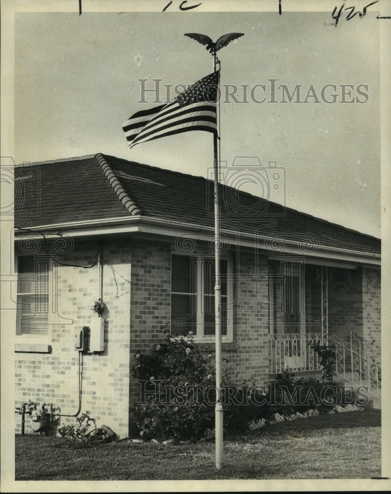 1969 Press Photo Home of Mrs. Lucie Barbe, 524 St. Die St. Westwego, Louisiana