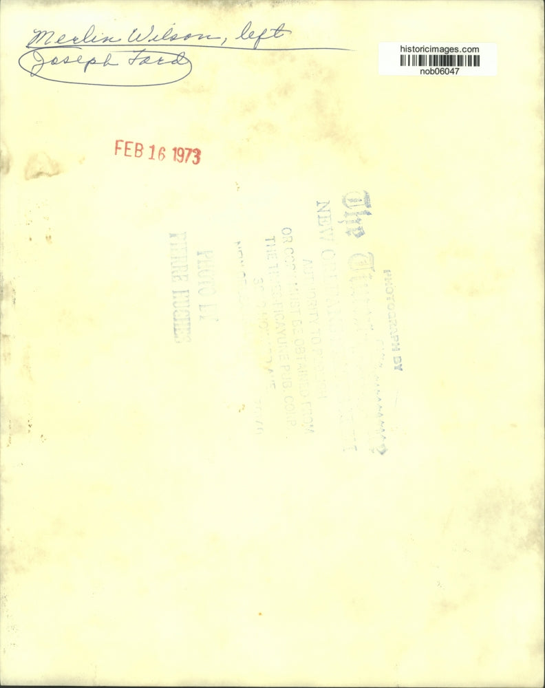 1973 Press Photo Merlin Wilson & Joseph Ford of the Homebuilders Association