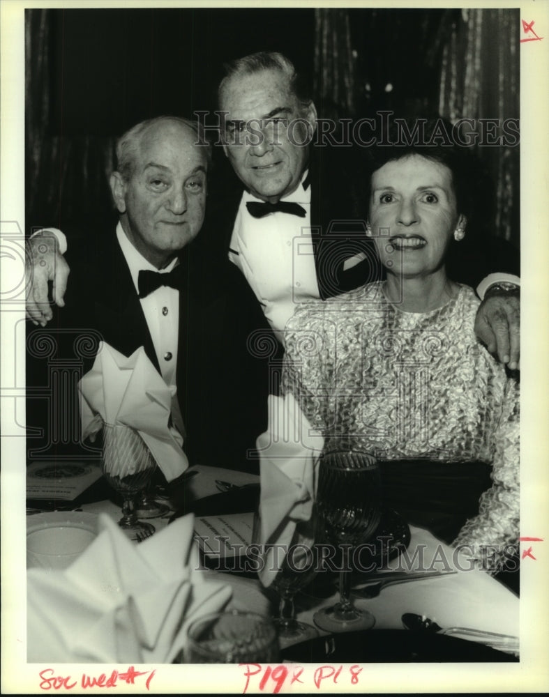  Press Photo Jack Sands, Jimmy Fitzmorris &amp; Pat Kelly at Archbishop Hannan event- Historic Images