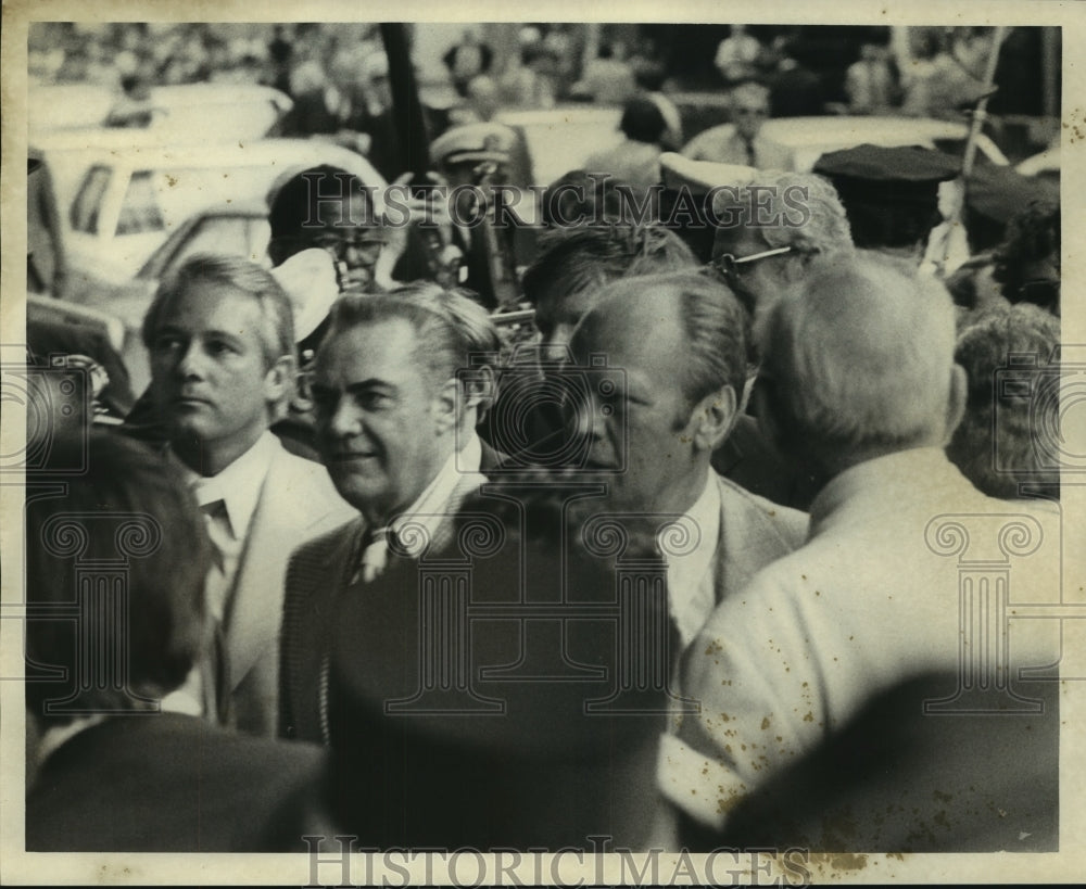 1975 Press Photo President Gerald Ford in New Orleans - nob06714