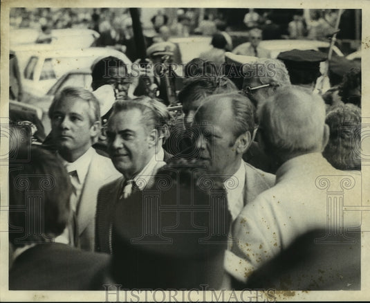 1975 Press Photo President Gerald Ford in New Orleans - nob06714