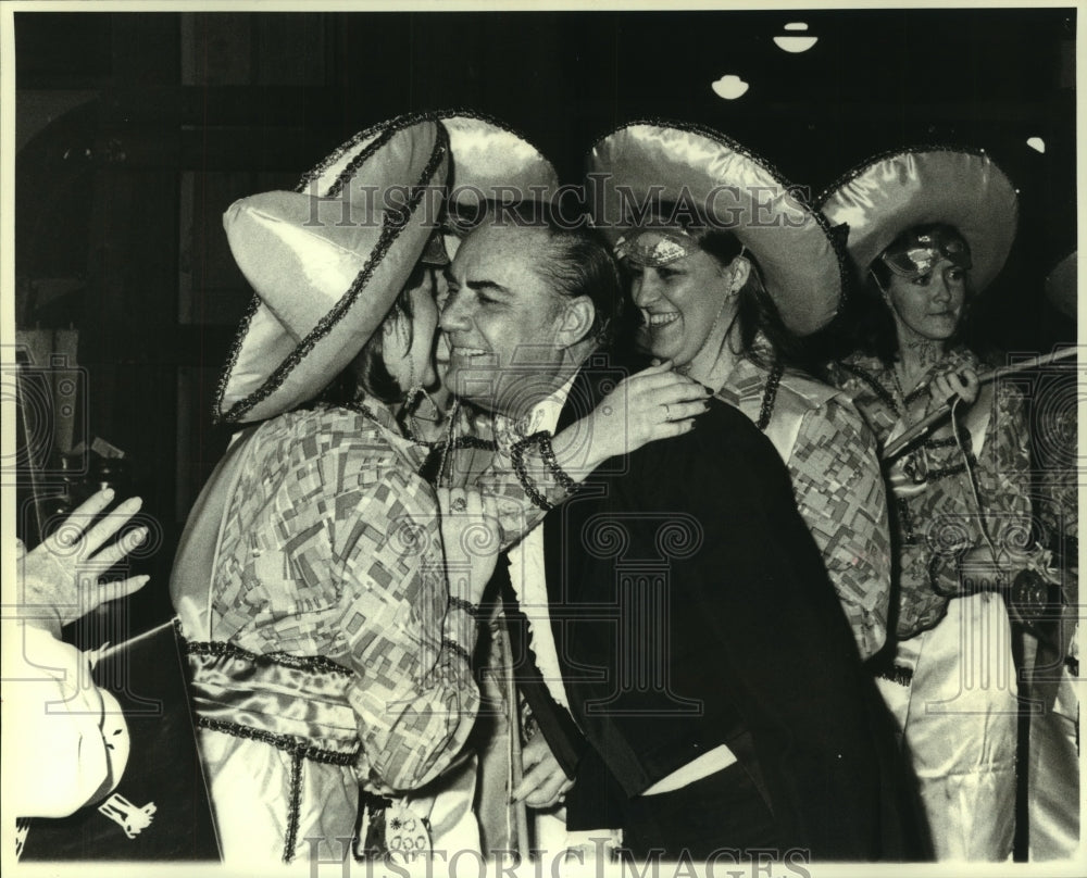 1980 Press Photo James E. Fitzmorris, Jr. attending a dinner gala - Historic Images