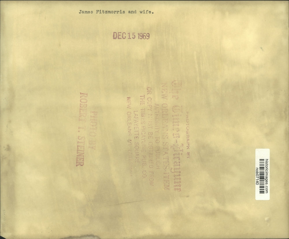 1969 Press Photo James Fitzmorris and wife at press conference - nob07140