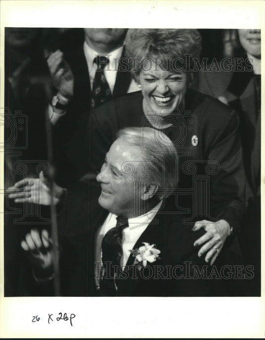  Press Photo Melinda Schwegmann laughs with Governor Edwin Edwards- Historic Images