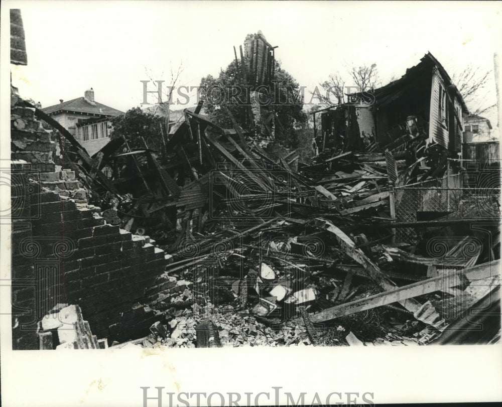 1978 Press Photo Aftermath of fire at 2100 Burnette Street- Historic Images