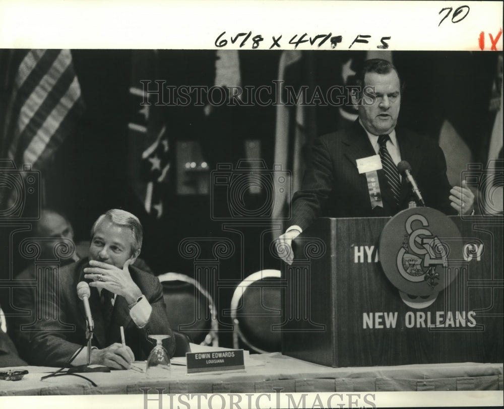 1979 Press Photo Governor Edwin Edwards and Energy Secretary Charles Duncan- Historic Images