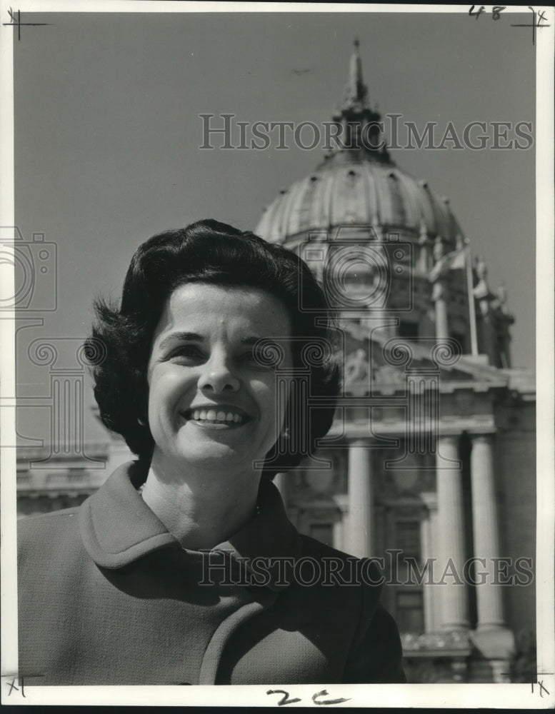 1971 Press Photo San Francisco Mayor Diane Feinstein - nob08985